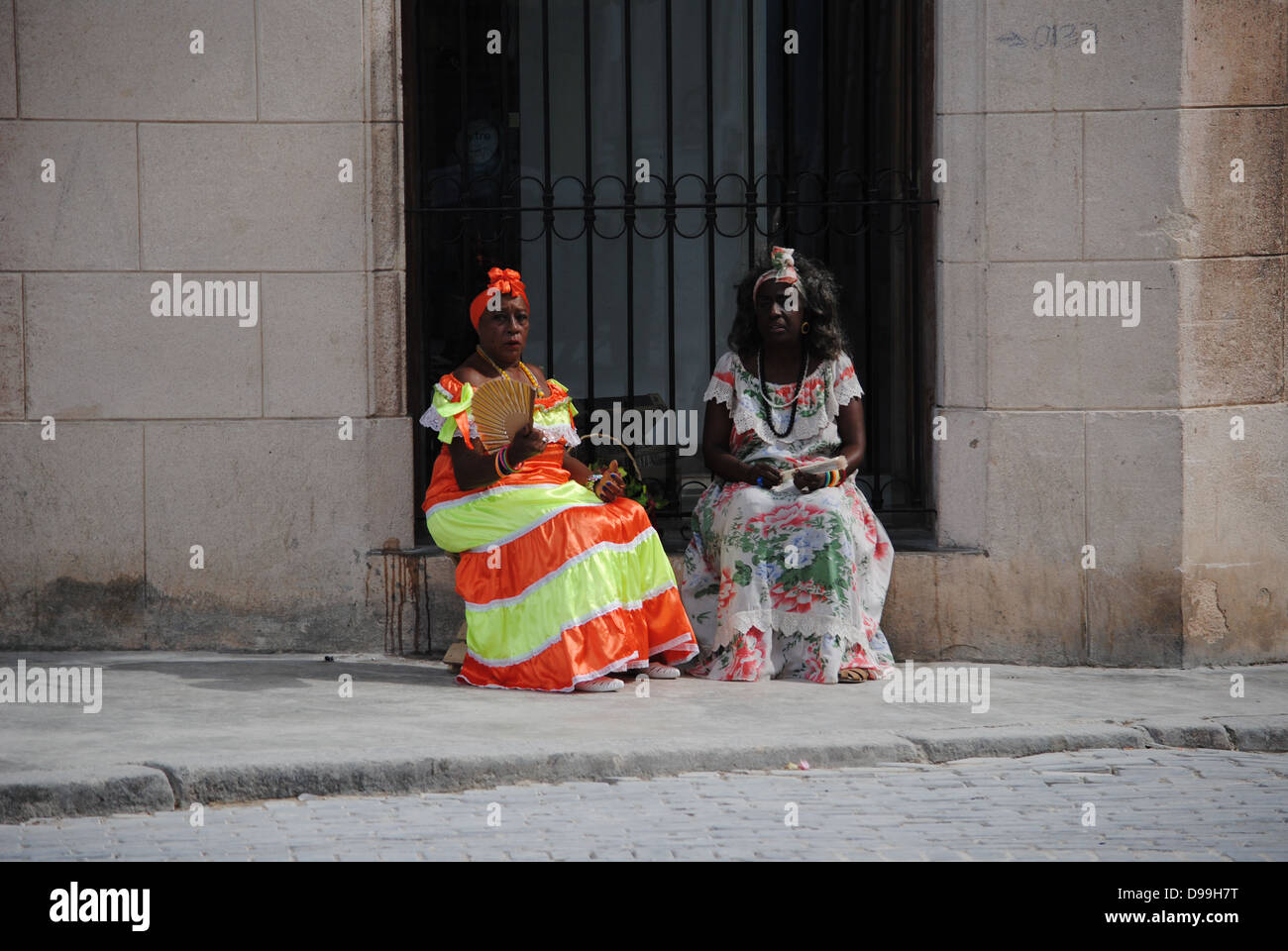 Les cubains dans l'embrasure Banque D'Images