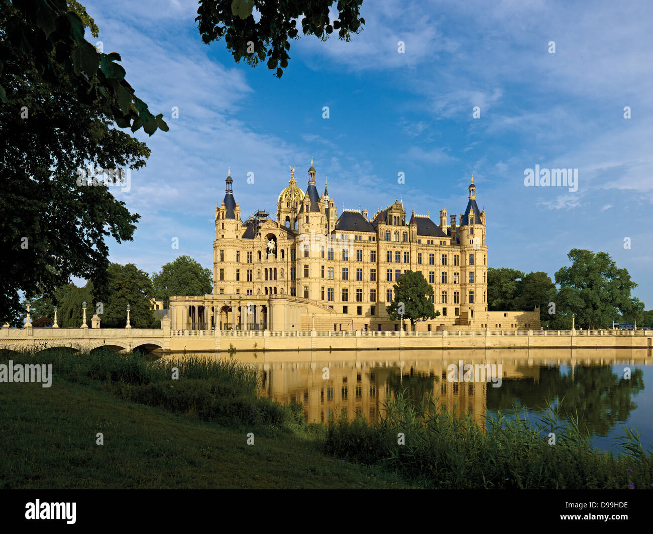 Le château de Schwerin, Mecklembourg-Poméranie-Occidentale, Allemagne Banque D'Images