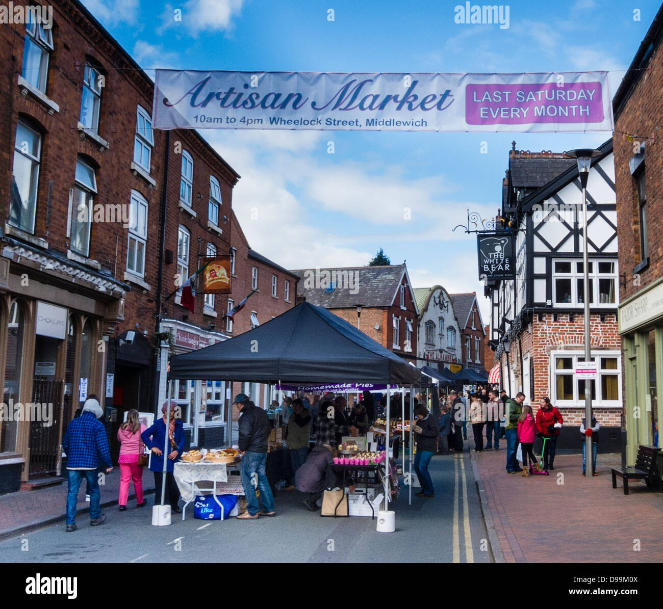 Marché artisanal à Nantwich, Cheshire Banque D'Images