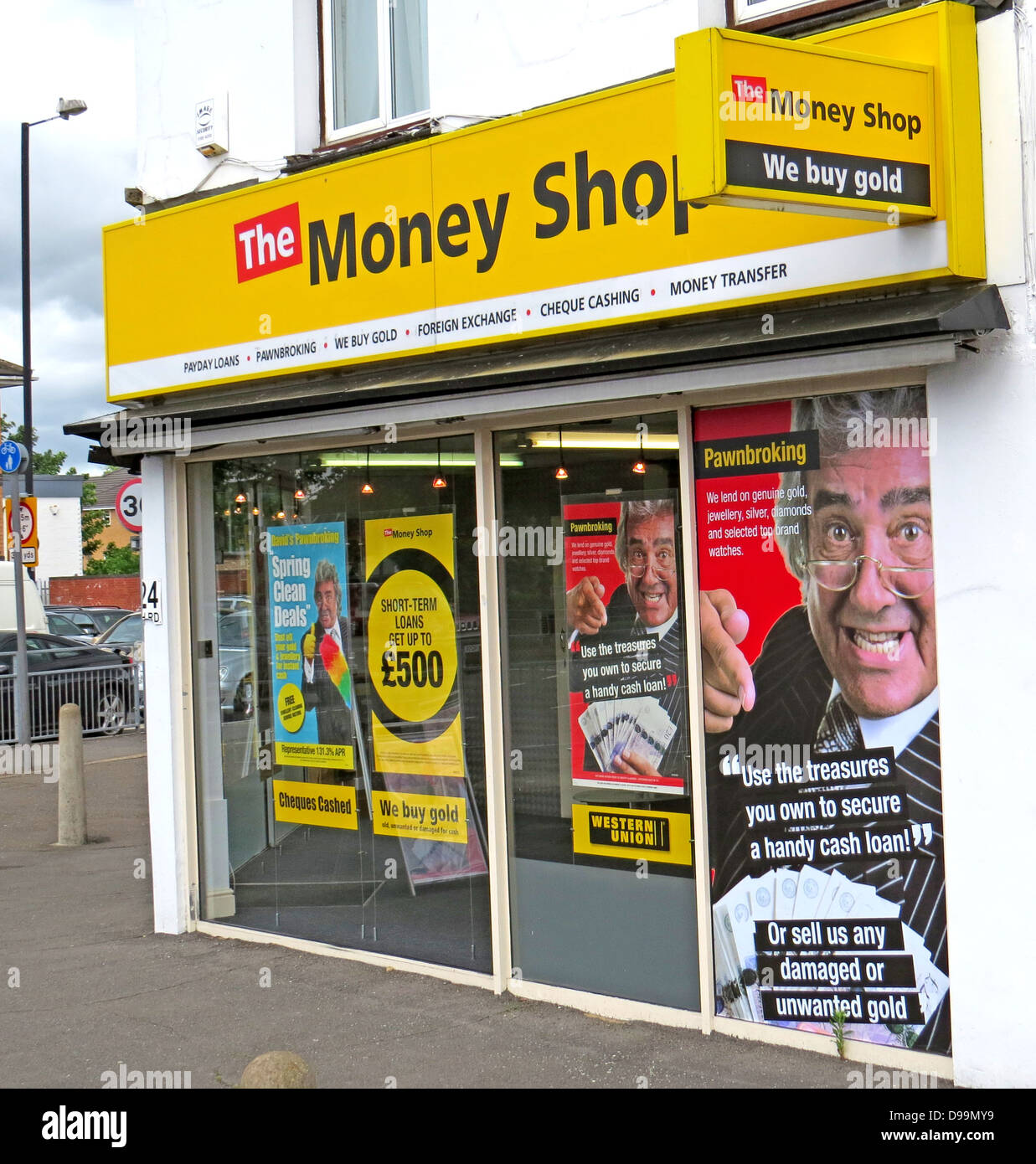 La boutique de l'argent, Slough, Berkshire, Angleterre. Photo Tony Gale Banque D'Images