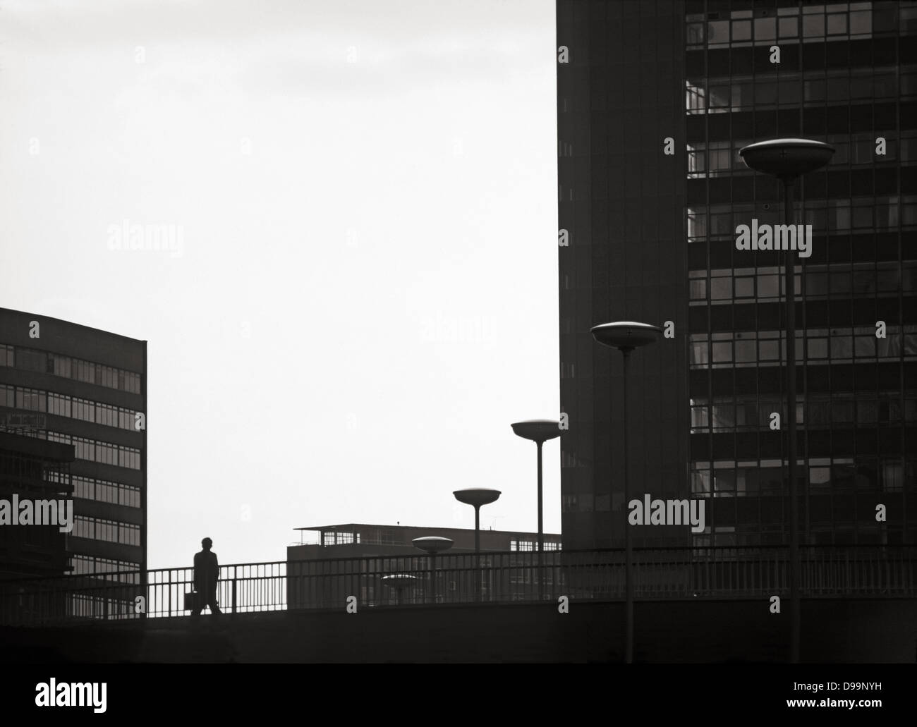 Employée de bureau et de tours de bureaux construites dans les années 1960 et 1970 Banque D'Images
