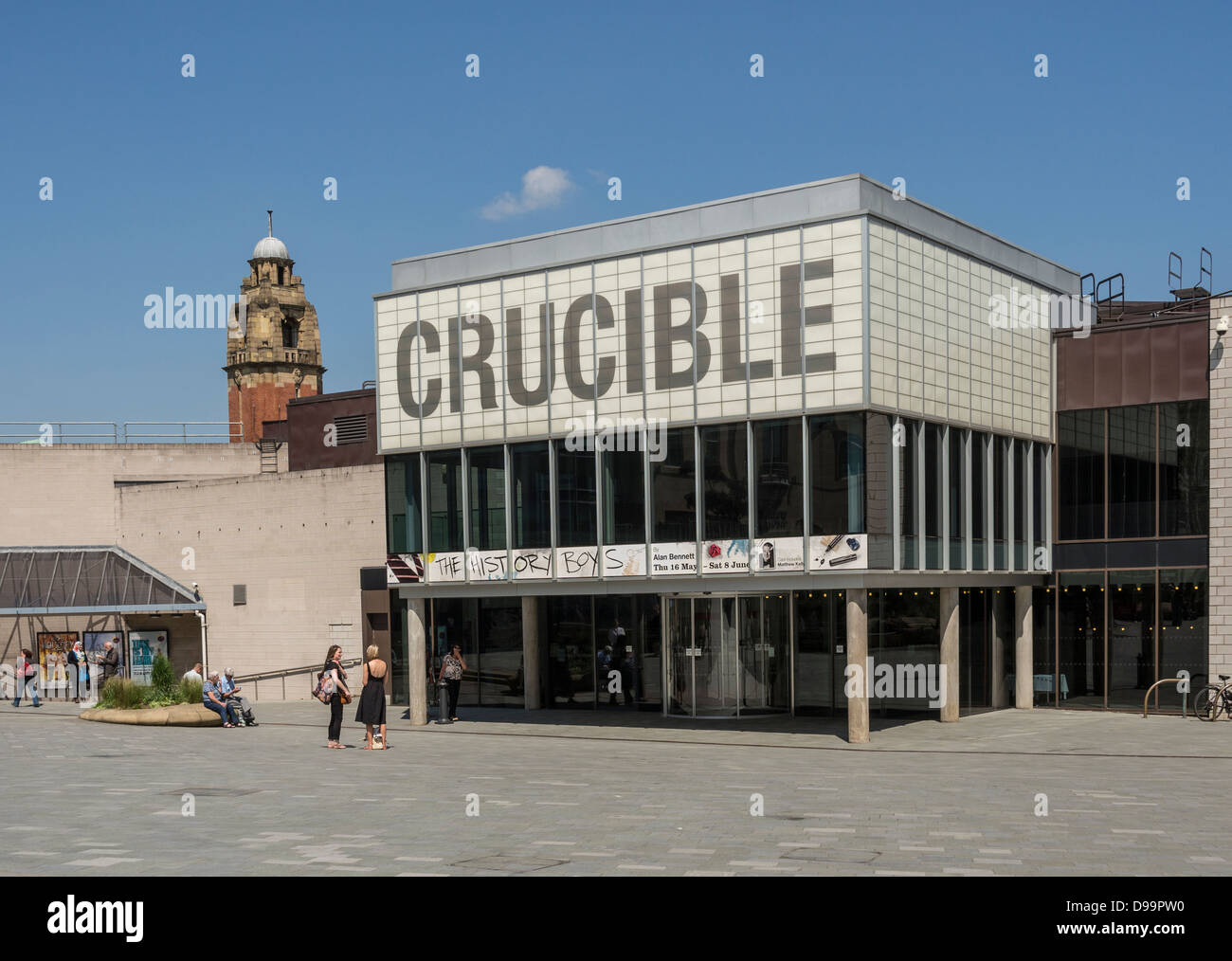 Le théâtre Crucible dans Sheffield UK Tudor Square. Banque D'Images