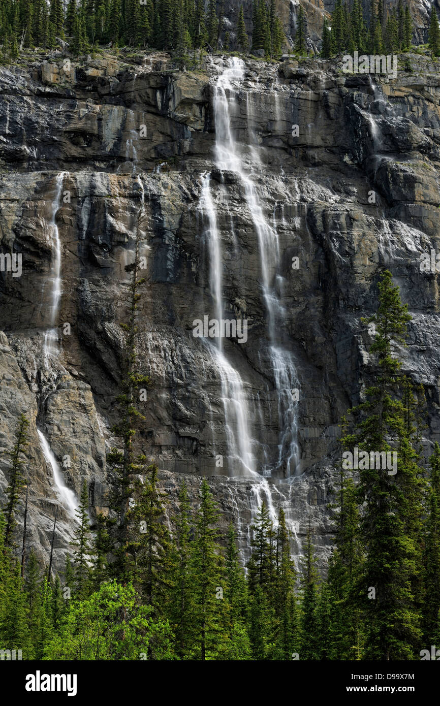 Cascades de la Paroi en pleurs Cirrus Mountain Banff National Park Alberta Canada Banque D'Images