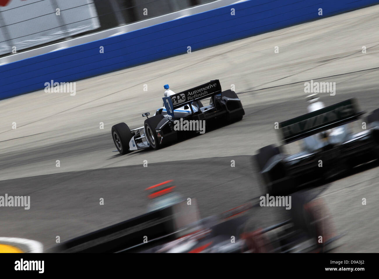 15 juin 2013 - Milwaukee, Wisconsin, États-Unis - Indycar, ronde 9, Indyfest , Milwaukee Milwaukee, WI, USA, 14-15 juin 2013, l'équipe Penske, Helio Castroneves (crédit Image : © Ron Bijlsma/ZUMAPRESS.com) Banque D'Images