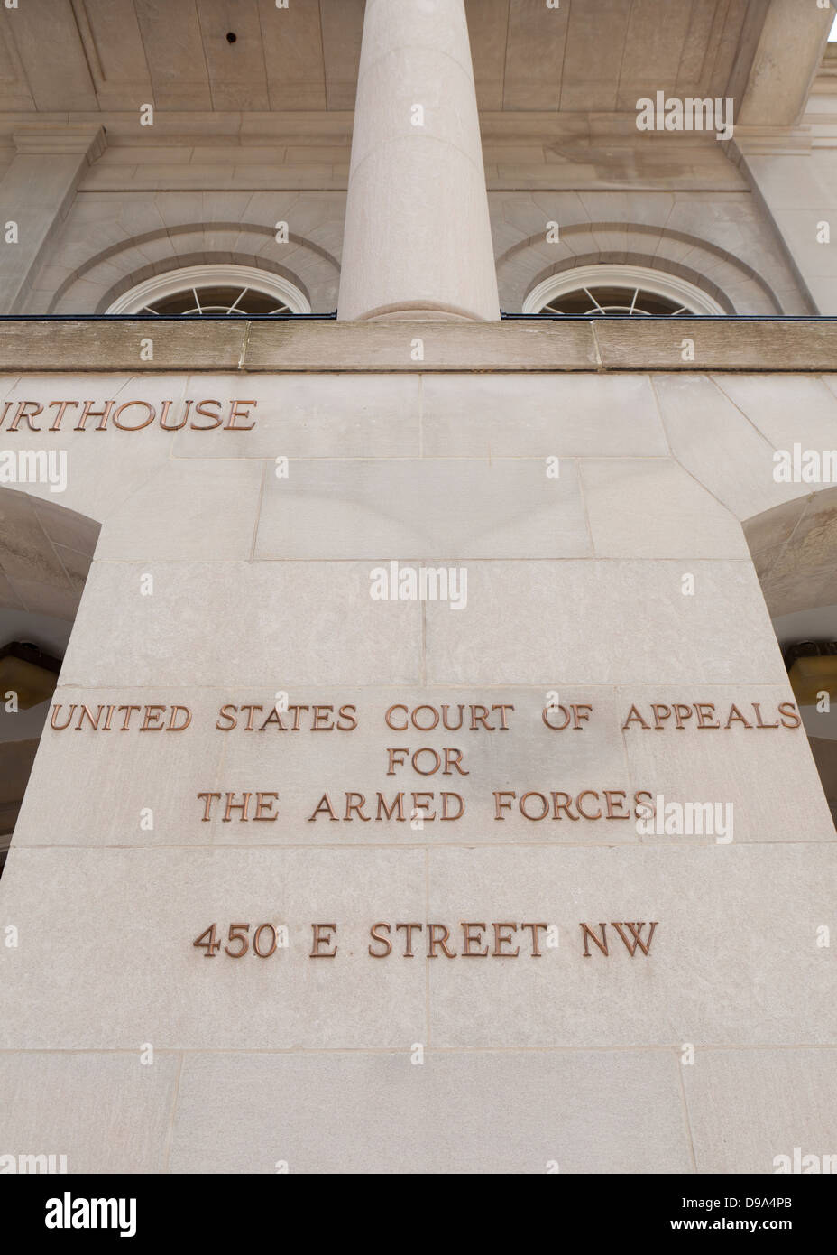Cour d'appel américaine du bâtiment des Forces armées - Washington, DC USA Banque D'Images
