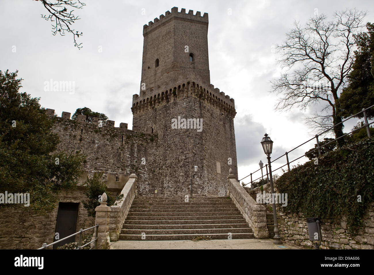 Château de Vénus à Erice, en Sicile. Banque D'Images