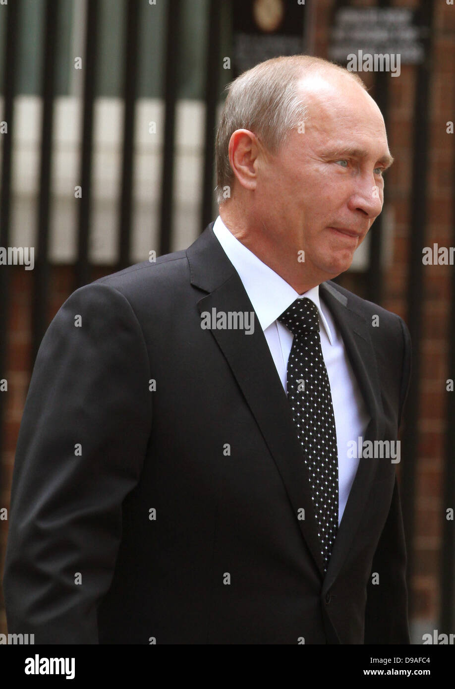 Le président russe Vladimir Poutine le 16 juin 2013 10 Downing Street London England Banque D'Images