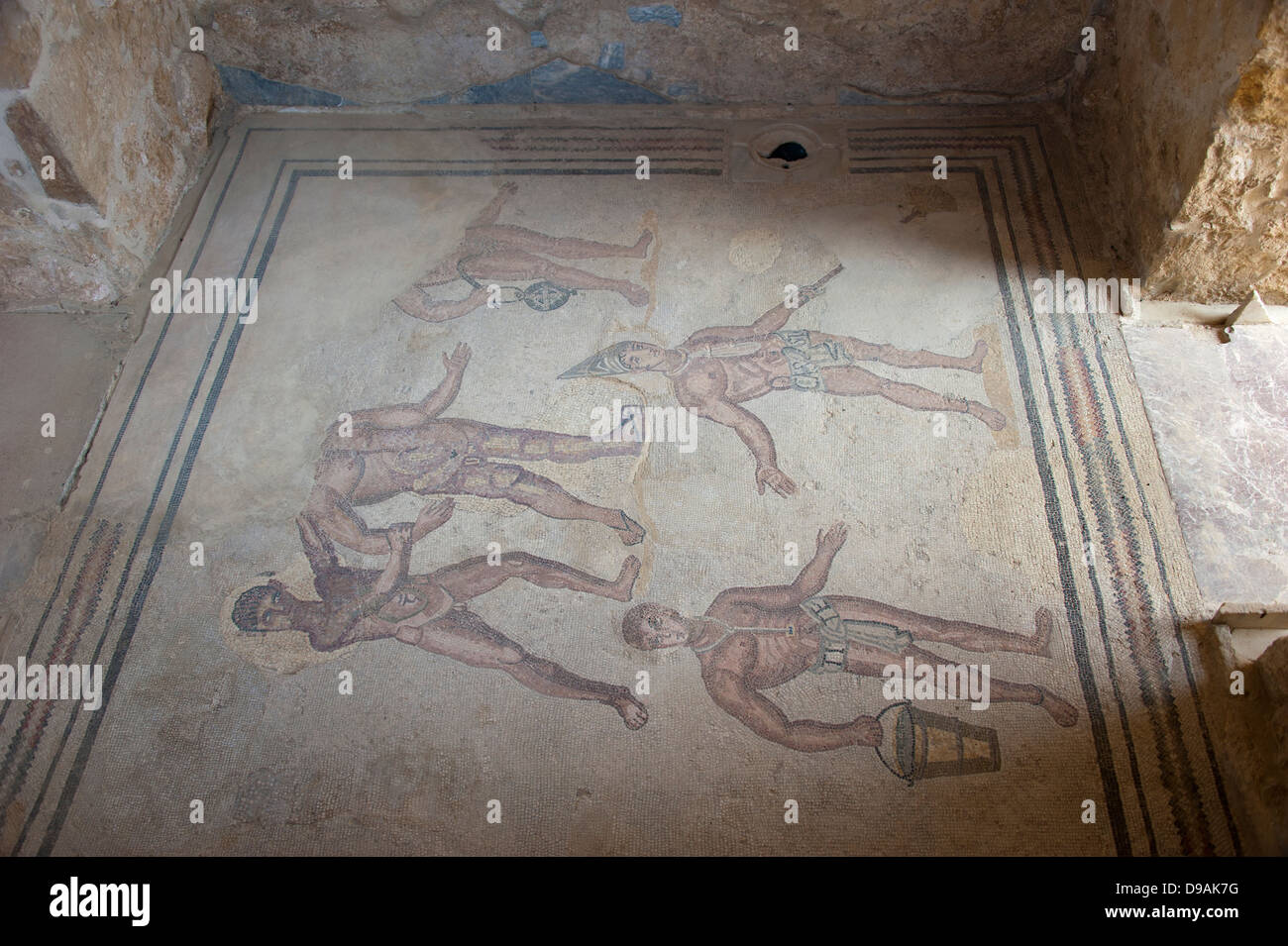 Villa Romana del Casale mosaïques de Piazza Armerina Province Enna Sicile Italie IMosaike Villa Romana del Casale, Piazza Armerina Prov Banque D'Images