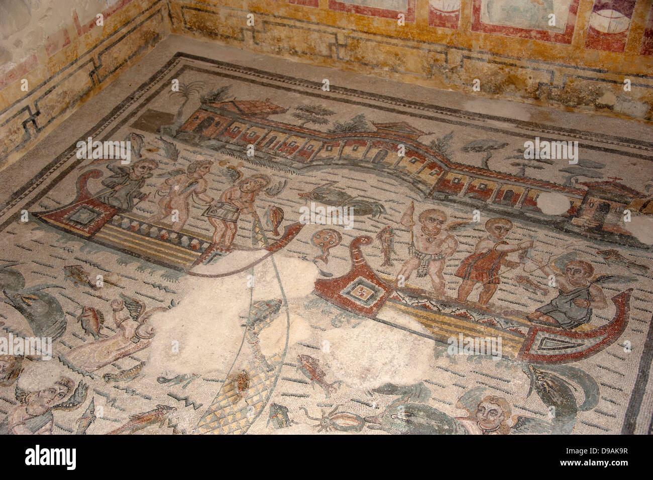 Villa Romana del Casale mosaïques de Piazza Armerina Province Enna Sicile Italie IMosaike Villa Romana del Casale, Piazza Armerina Prov Banque D'Images