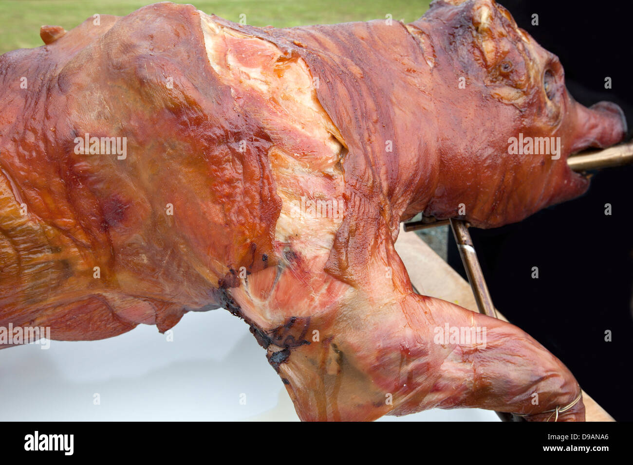 La viande de porc grillée cochon - restaurant traditionnel de l'extérieur Banque D'Images