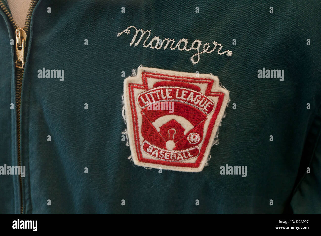 La petite ligue de baseball manager's jacket Banque D'Images