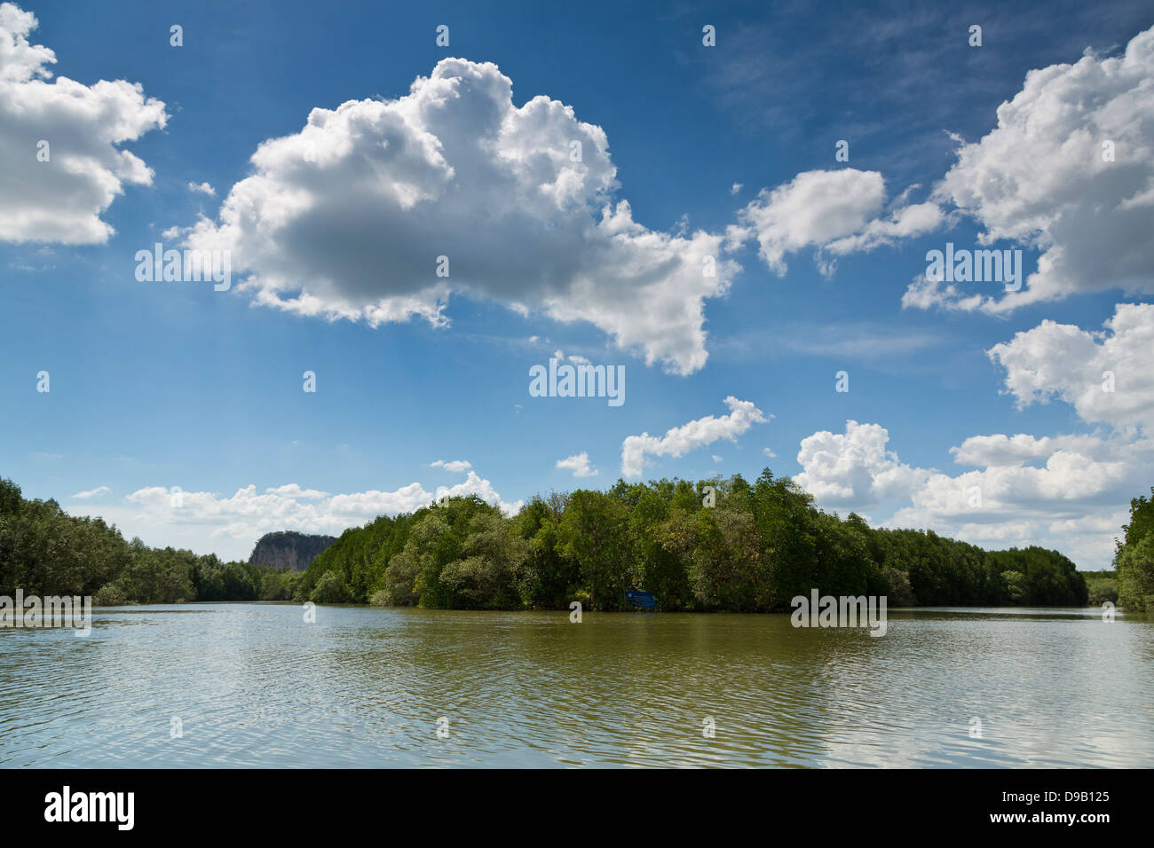 Berge de la rivière Nam Pak en Thaïlande Krabi Banque D'Images