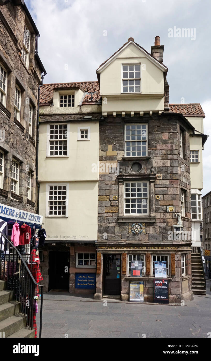 John Knox House & the Scottish Storytelling Centre dans High Street Le Royal Mile Edinburgh Scotland Banque D'Images