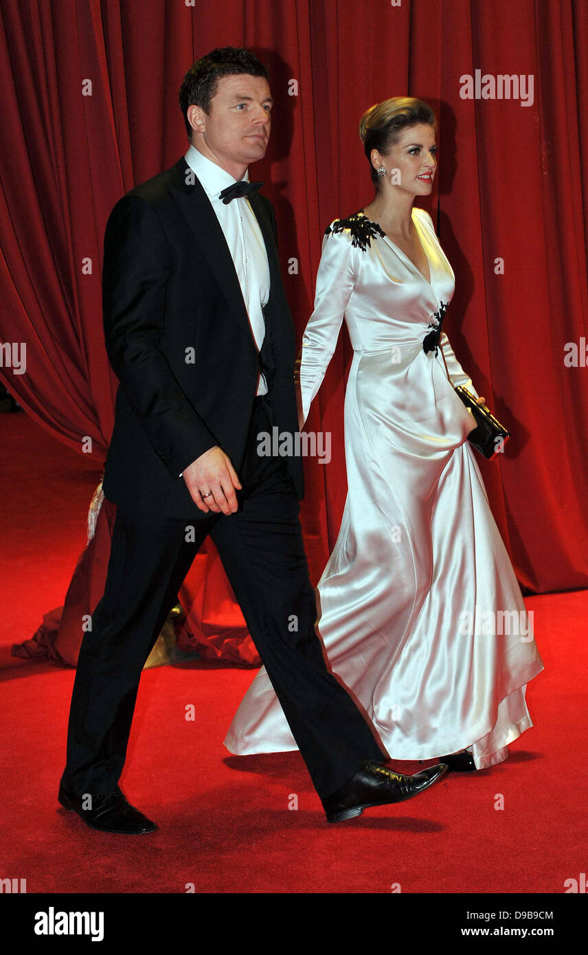 Brian O'Driscoll et Amy Huberman l'Irish Film and Television Awards 2012 à la Convention de Dublin Centre - Dublin, Irlande des arrivées - 11.02.12 ** Non disponible pour publication dans les tabloïds irlandais. Disponible pour publication dans le reste du monde** Banque D'Images