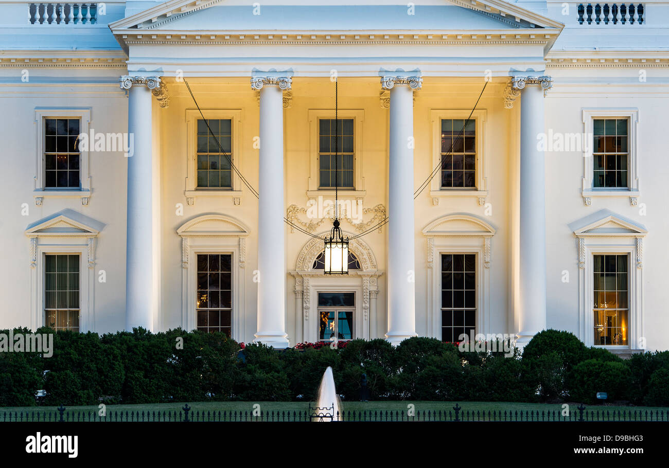 La Maison Blanche, à l'accueil du président des États-Unis, Washington D.C., États-Unis Banque D'Images