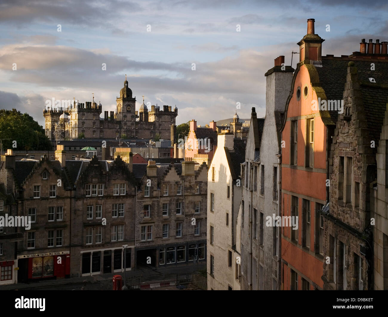 George Heriot's School à partir de la rue Victoria Banque D'Images