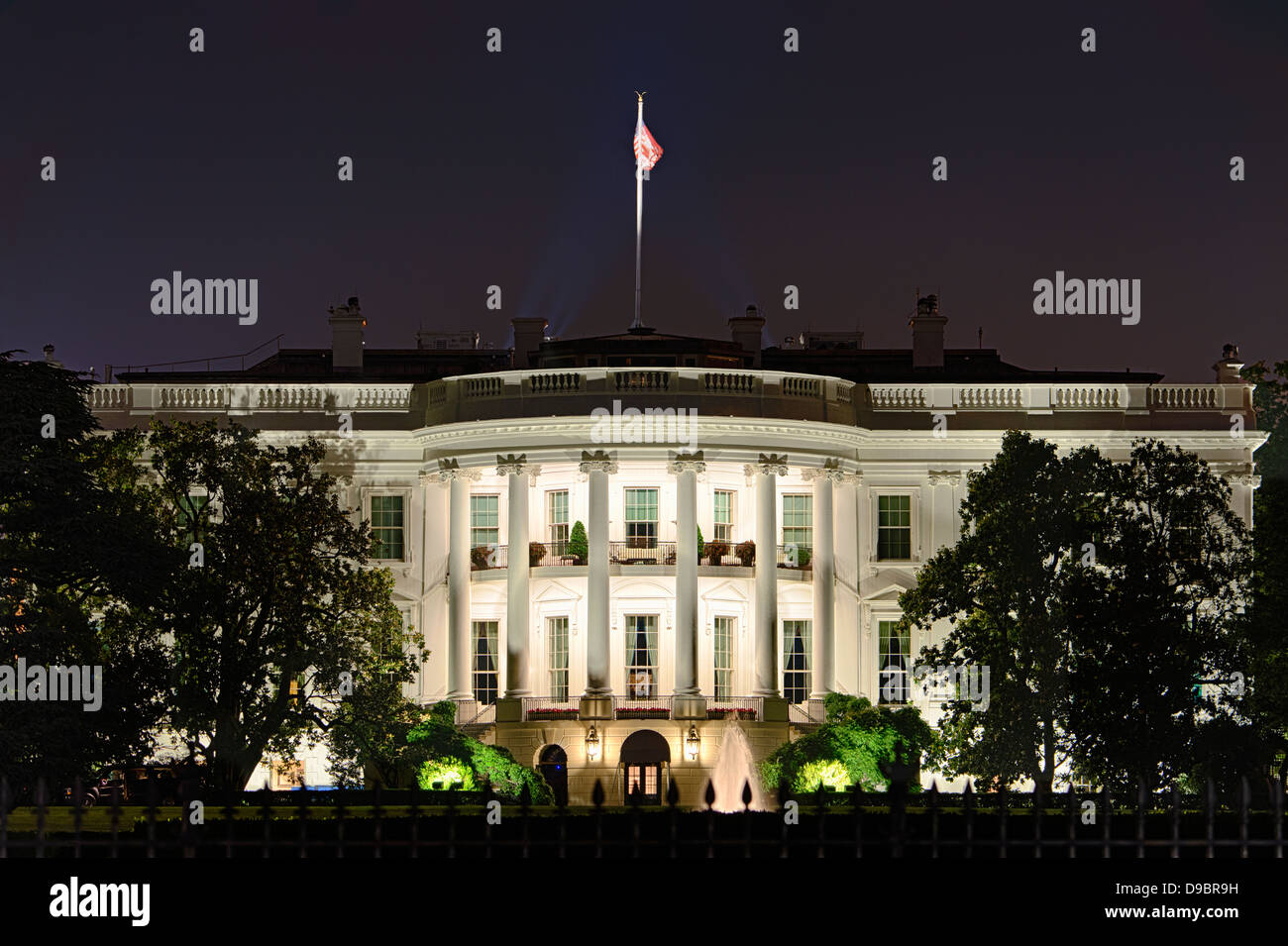 La Maison Blanche, à l'accueil du président des États-Unis, Washington D.C., États-Unis Banque D'Images