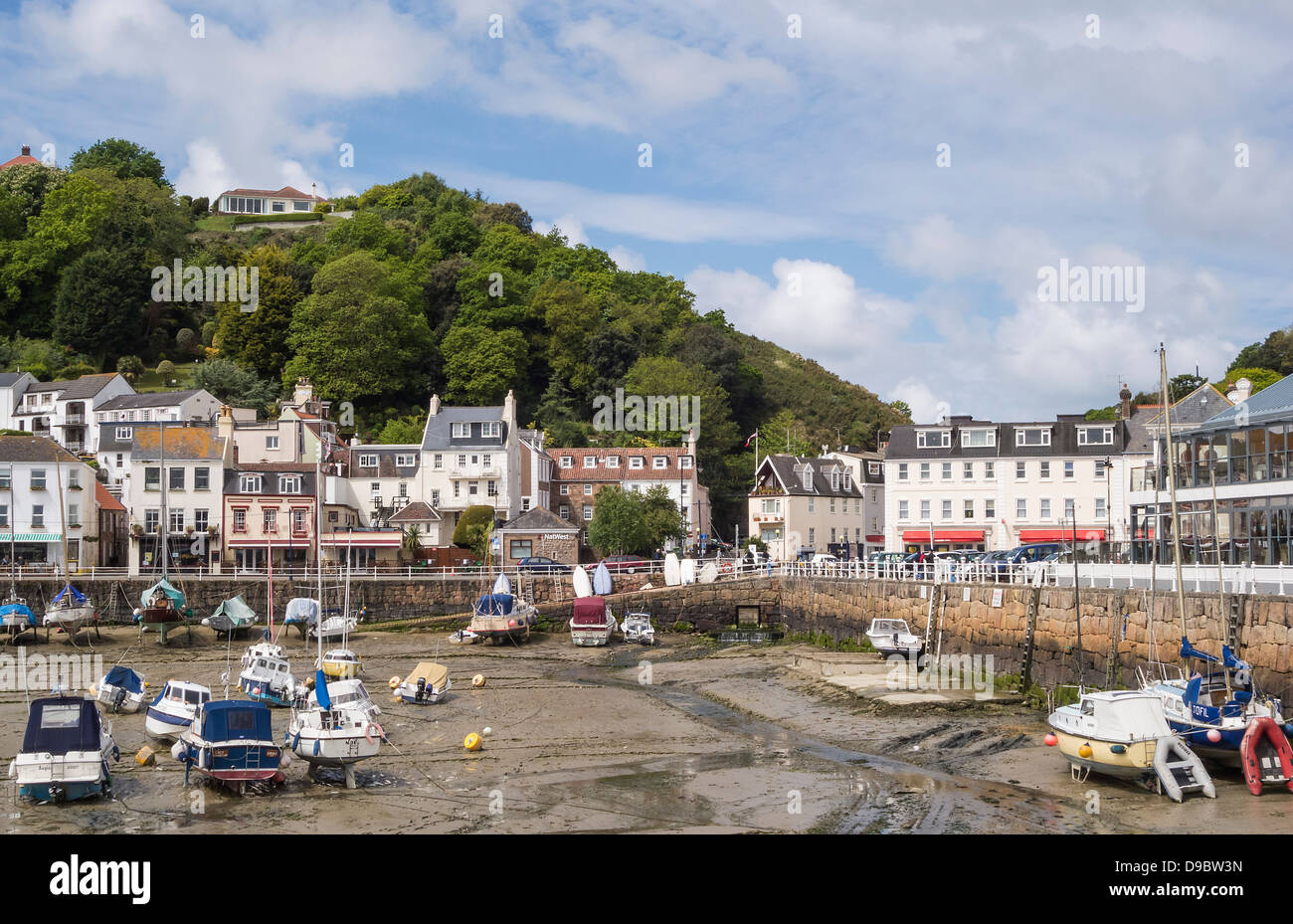 Jersey, St Aubin, Channel Islands Harbour Banque D'Images