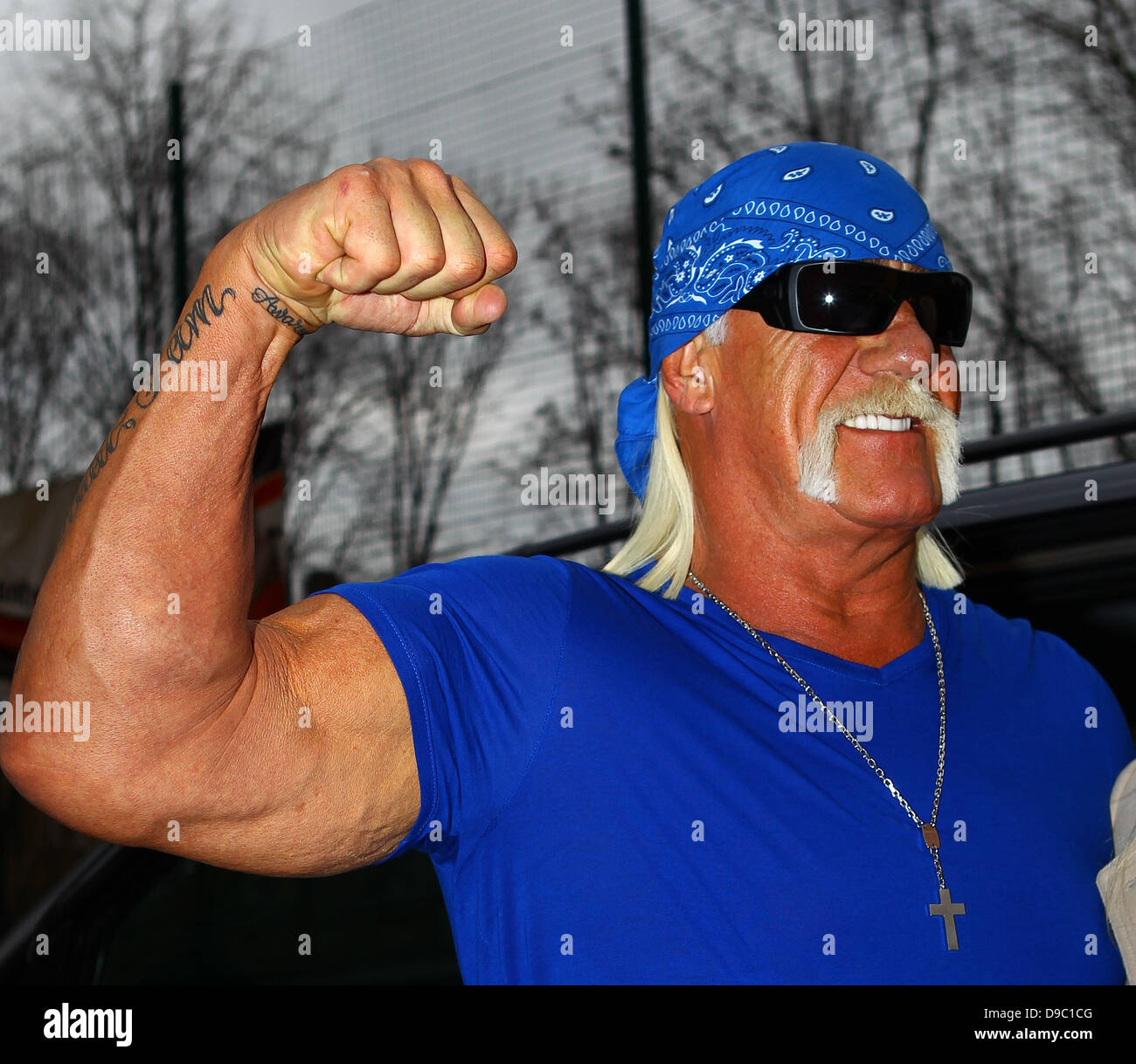 Hulk Hogan arrivant à talksport studios de radio Londres, Angleterre - 25.01.12 Banque D'Images