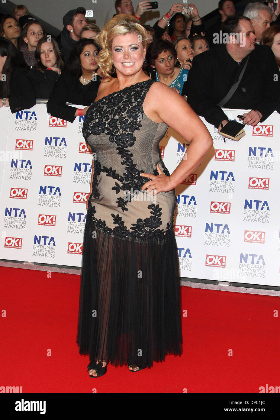 Gemma Collins du National Television Awards 2012 (NTA) Arrivées - Londres, Angleterre - 25.01.12 Banque D'Images