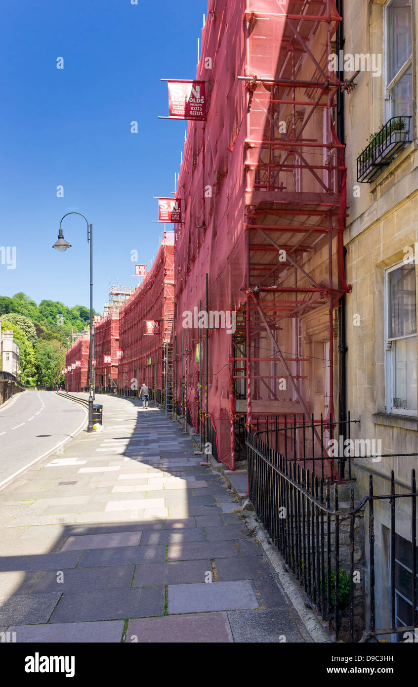 Maisons en cours de restauration, England, UK Banque D'Images