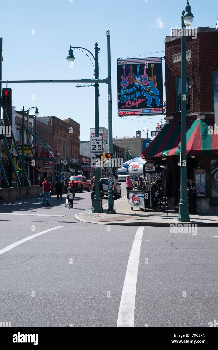 Beale Street, Memphis, Tennessee. Banque D'Images