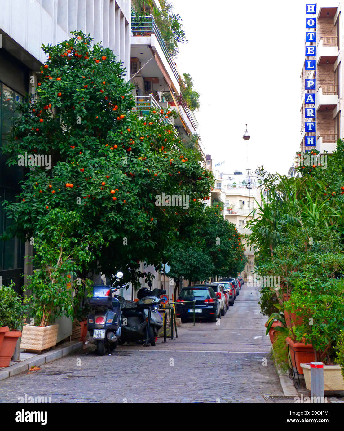 Rues désertes à Athènes au cours de la crise financière grecque de 2012 Banque D'Images