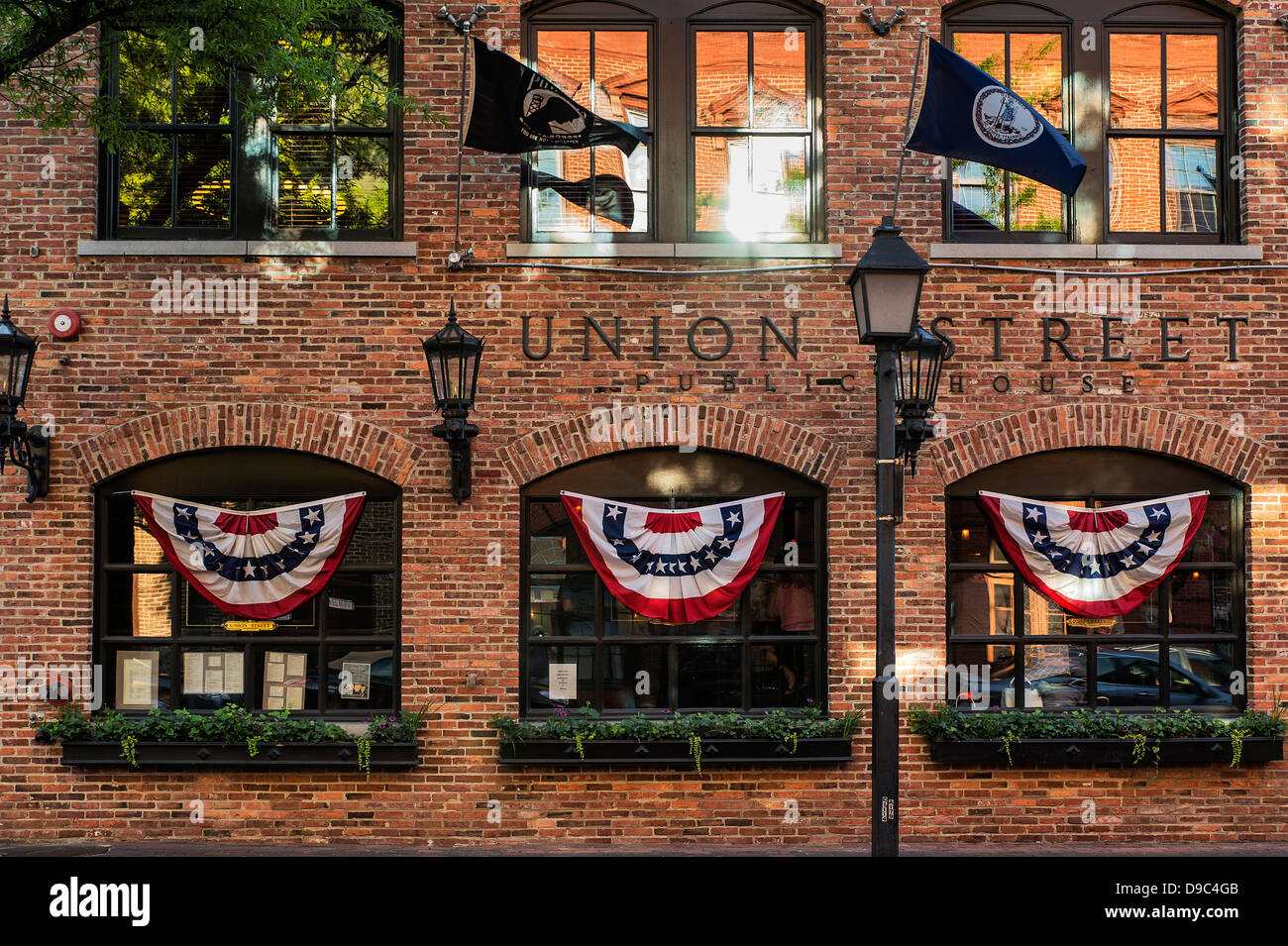 Pub dans la vieille ville, Alexandria, Virginia, USA Banque D'Images