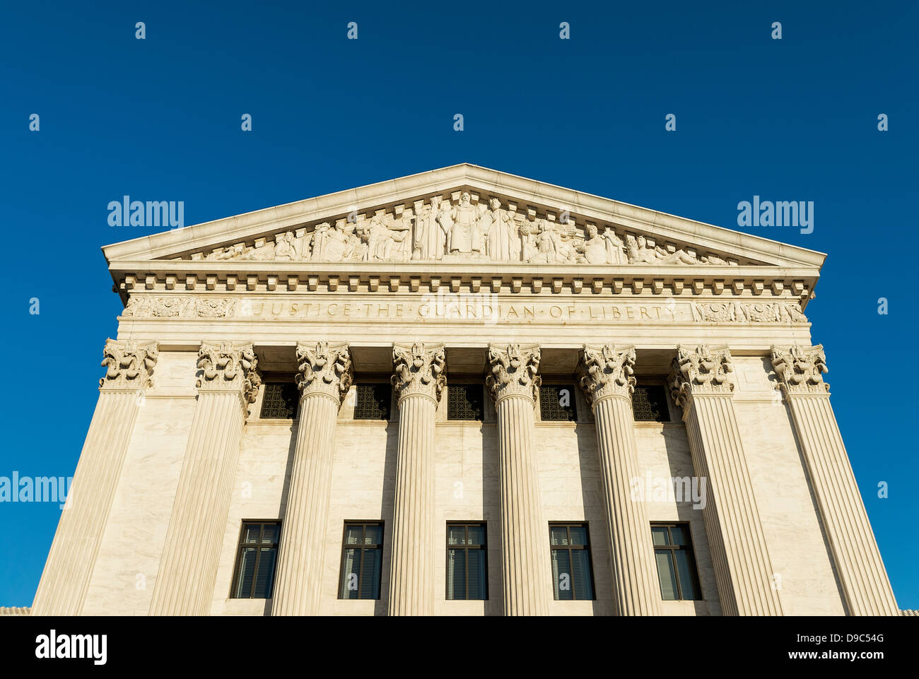 Bâtiment de la Cour suprême, dans l'est de façade, Washington D.C., USA Banque D'Images