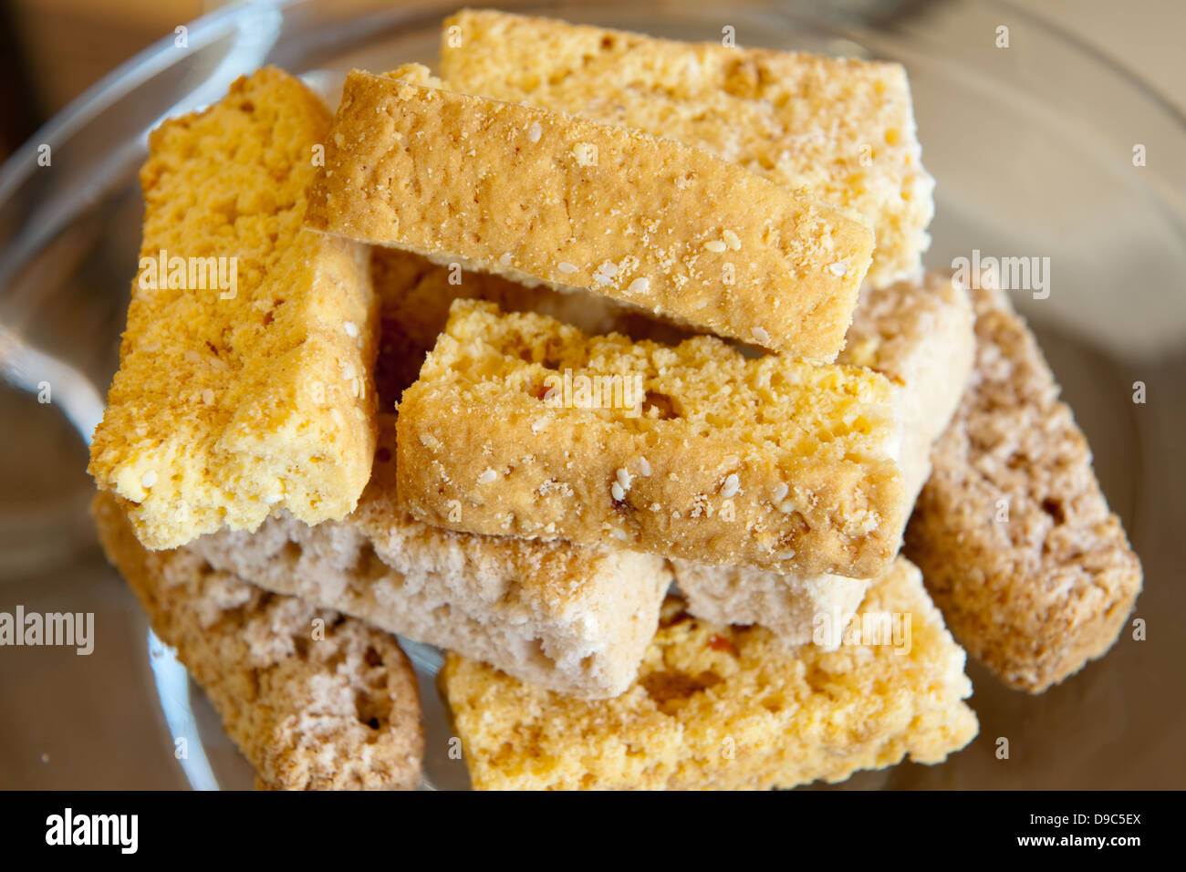 Biscottes, biscuits traditionnels sud-africains, Le Cap, Afrique du Sud Banque D'Images