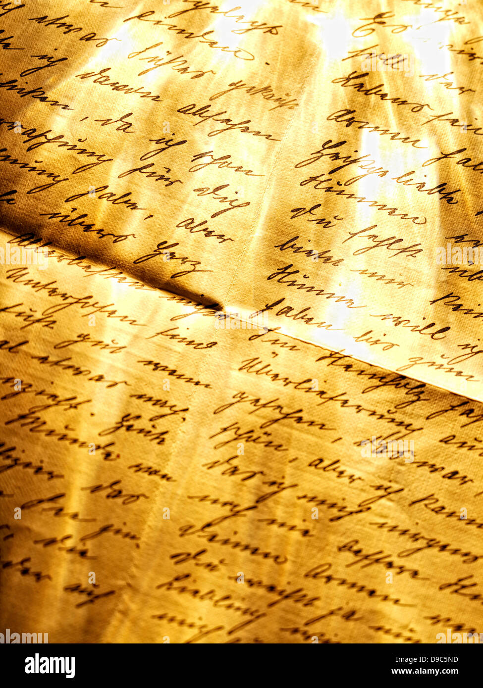 Vieille lettre manuscrite Banque D'Images