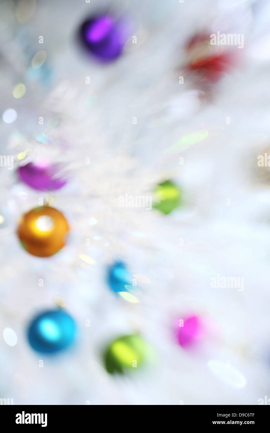 Blurred christmas baubles Banque D'Images