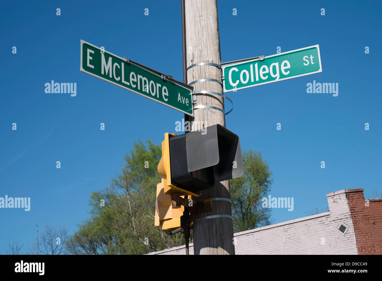 Les plaques de rue, Memphis, Tennessee. Banque D'Images