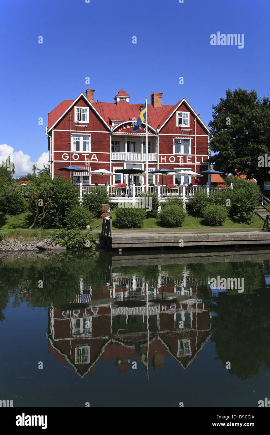 Gota Canal à Borensberg, GOETA-hôtels, Suède, Scandinavie Banque D'Images