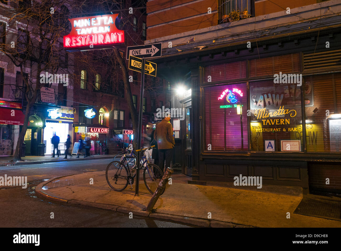Minetta Tavern sur Minetta Lane et rues MacDougal ©Stacy Walsh Rosenstock/Alamy Banque D'Images