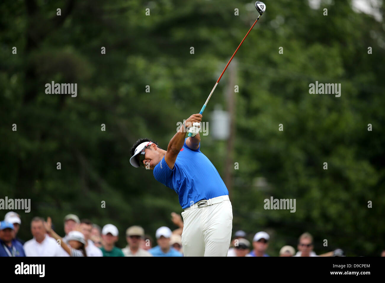 Merion, USA. 16 Juin, 2013. Hideki Matsuyama (JPN), 16 juin 2013 - Golf : Hideki Matsuyama du Japon en action au 2ème orifice pendant l'fnal tour de l'US Open Championship au Merion Golf Club, de l'est cours dans le canton de Haverford, comté de Delaware, Pennsylvanie. (Photo de Koji Aoki/AFLO SPORT/Alamy Live News) Banque D'Images