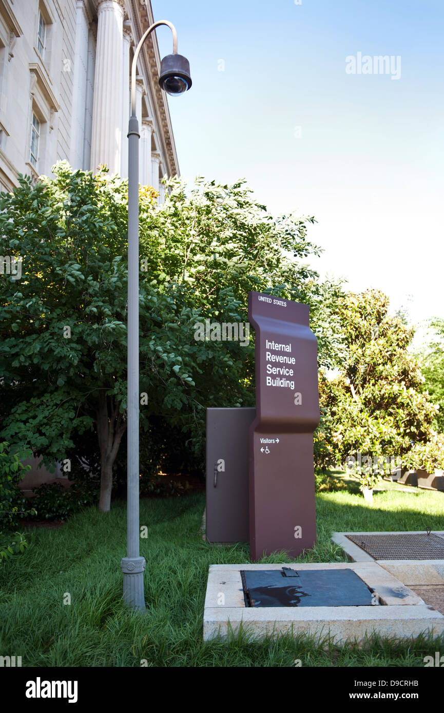 L'Internal Revenue Service à Washington DC avec caméra de surveillance Banque D'Images