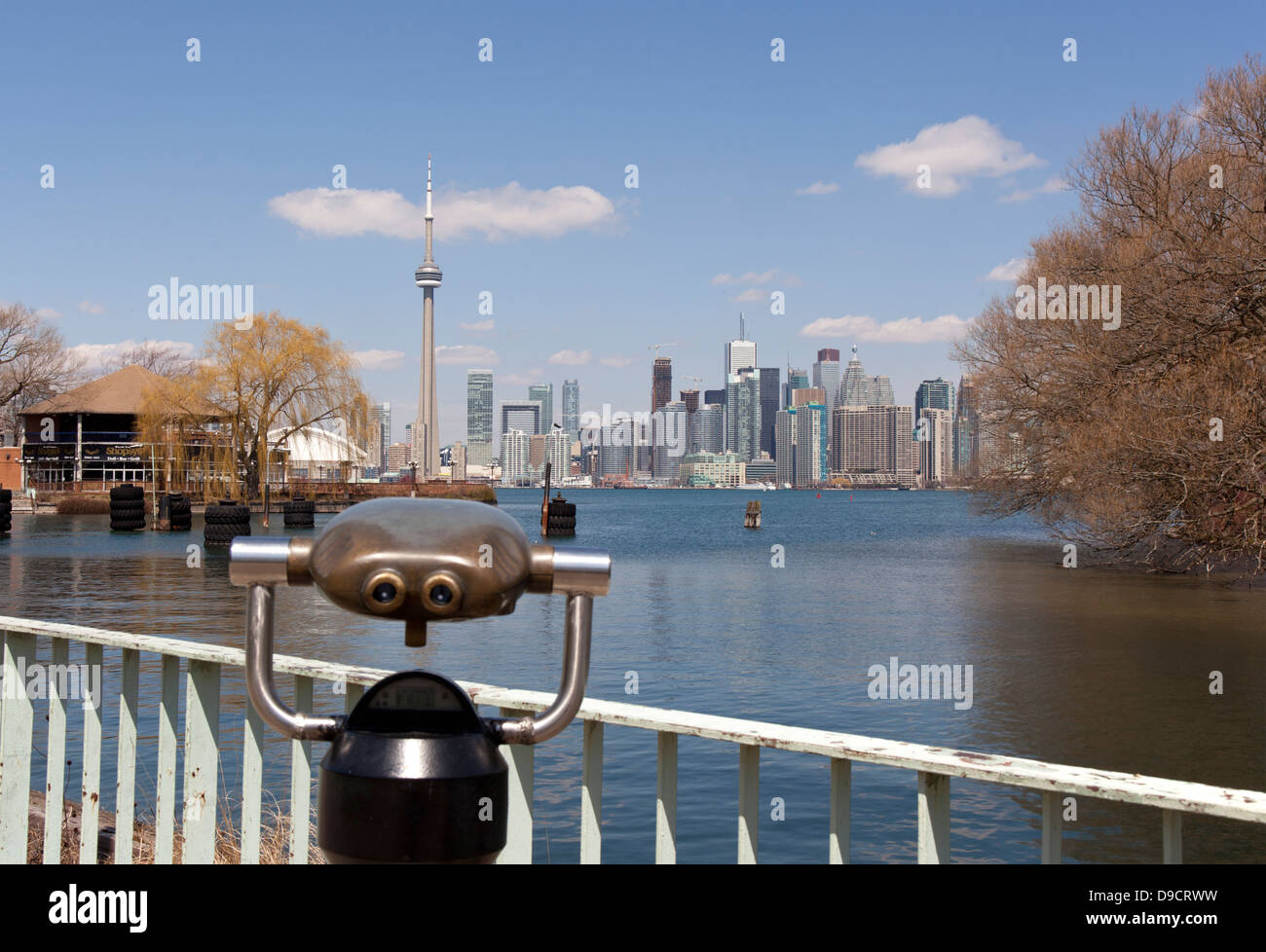 Toronto city skyline et télescope viewer Banque D'Images
