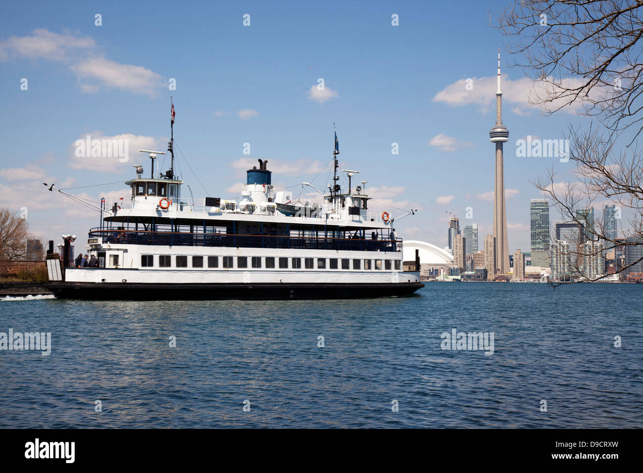 Ferry vers l'île Centre de Toronto Harbour Banque D'Images