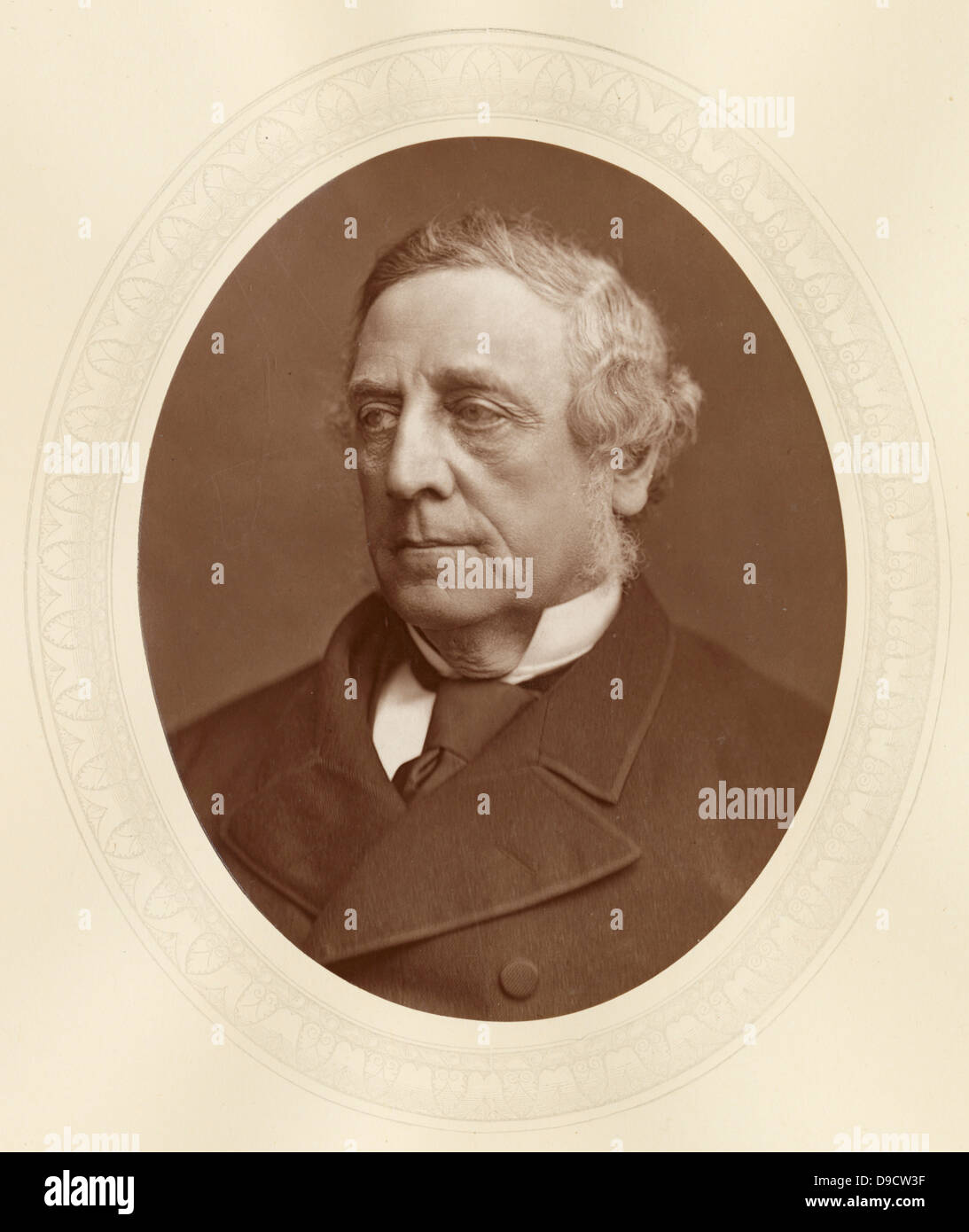 George Denman (1819-1896) c1880, avocat anglais et député libéral de Tiverton 1859-1865 1875-1892, juge de la Haute Cour. En 1841 et 1842, il a ramé dans la course de bateau pour l'Université de Cambridge.. Banque D'Images