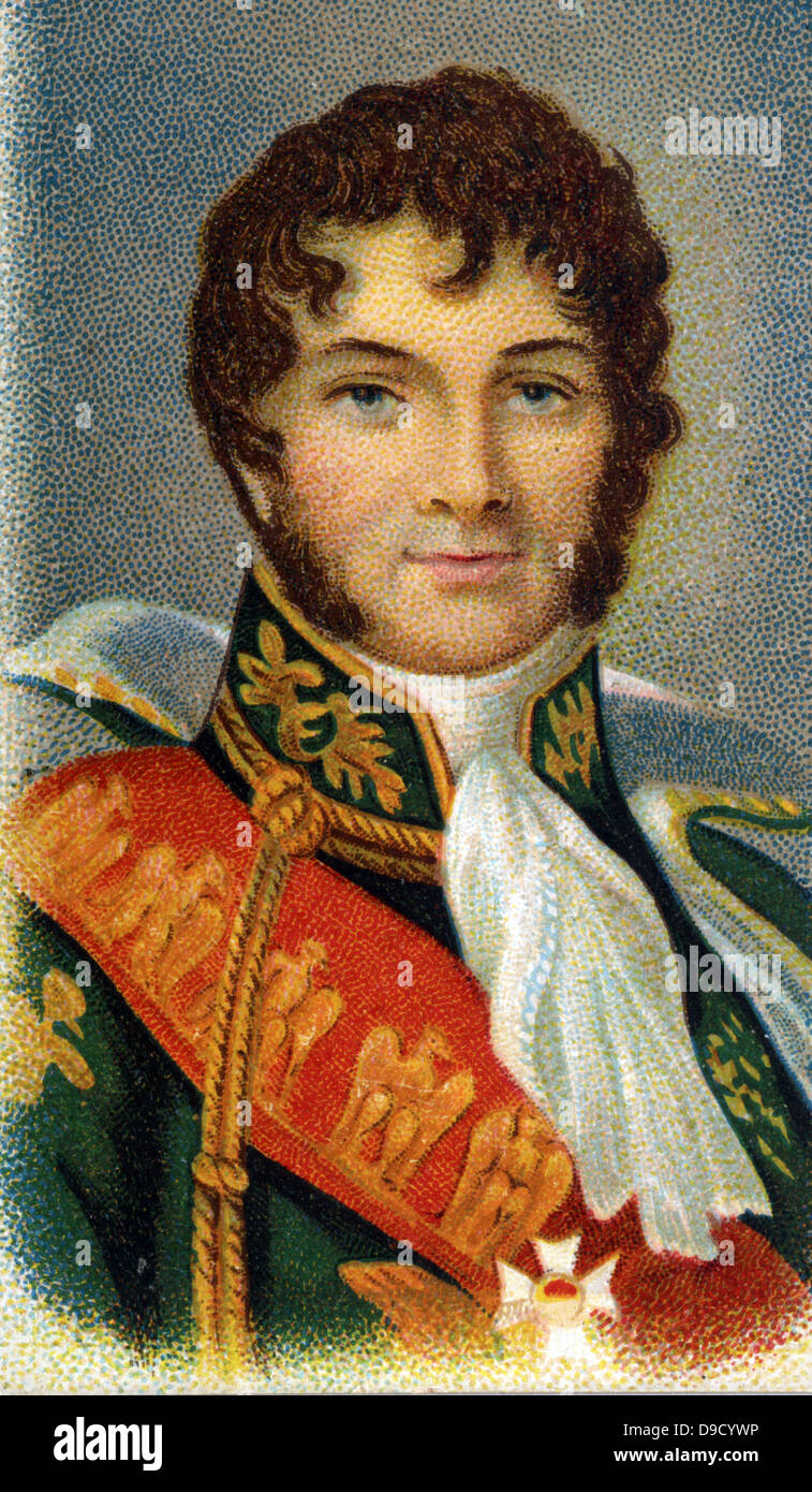 Joachim Murat (1767-1815) commandant militaire français et l'un des plus grands Maréchaux NapoleonIs. Créé Roi de Naples en 1808. Chromolithographie. Banque D'Images