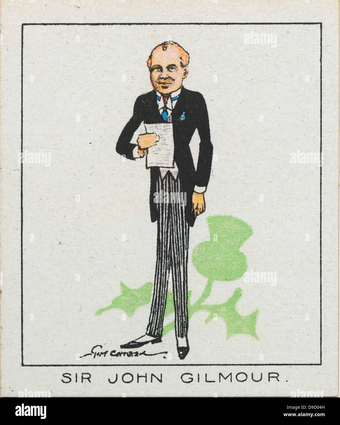 Lieut-Colonel John Gilmour, 2ème Baronet (1876-1940) soldat britannique et homme politique ScottishUnionist. Député de Glasgow Pollok 1918-1940. 1932-1935 Secrétaire d'accueil. Banque D'Images