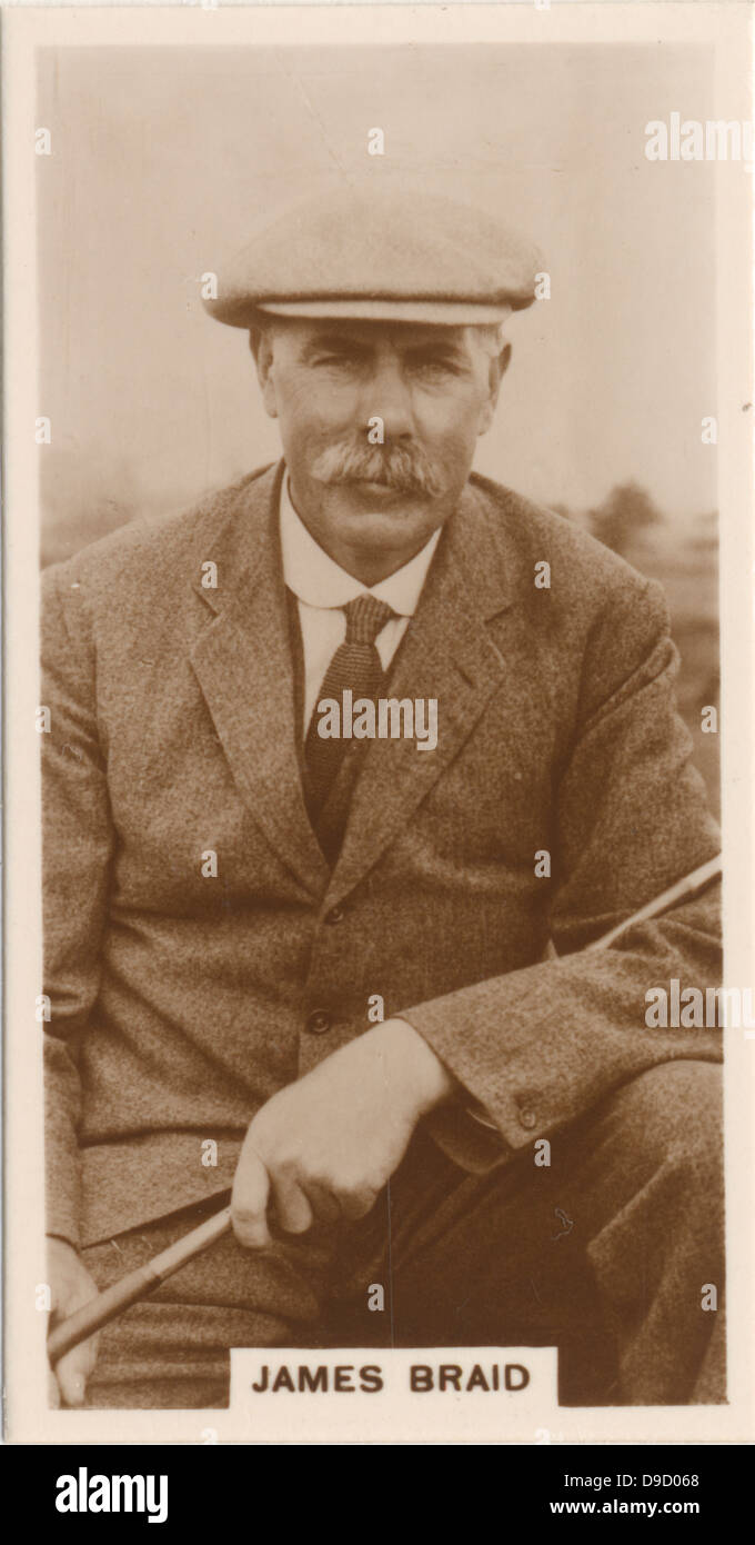 James Braid (1870-1950), golfeur écossais. Vainqueur de l'Open Chamionship cinq fois entre 1901 et 1910. La Profesional à Walton Heath de 1904 jusqu'à sa mort. Photographie c1919. Banque D'Images