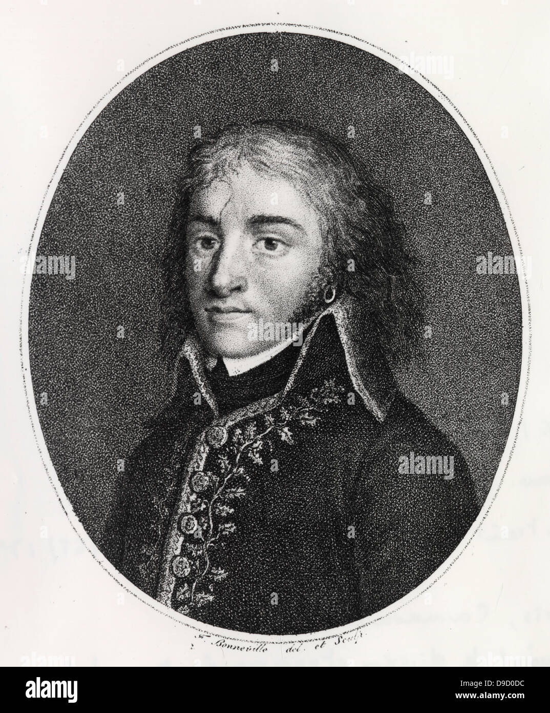 Louis Lazare Hoche (1768-1797) Général dans l'Armée révolutionnaire française. La gravure. Banque D'Images