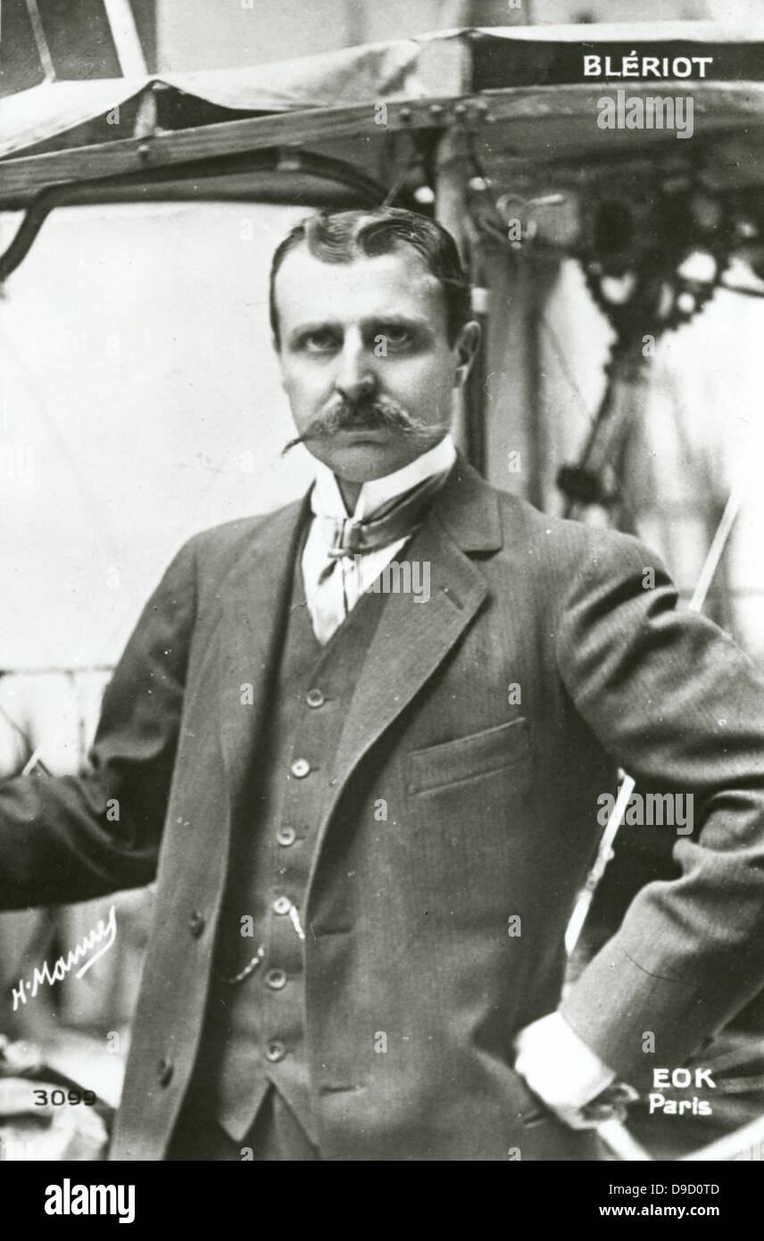 Charles Louis Blériot (1872-1936), aviateur français, ingénieur et inventeur. En 1909, il a été le premier à traverser la Manche dans un plus lourd que l'air machine. Banque D'Images