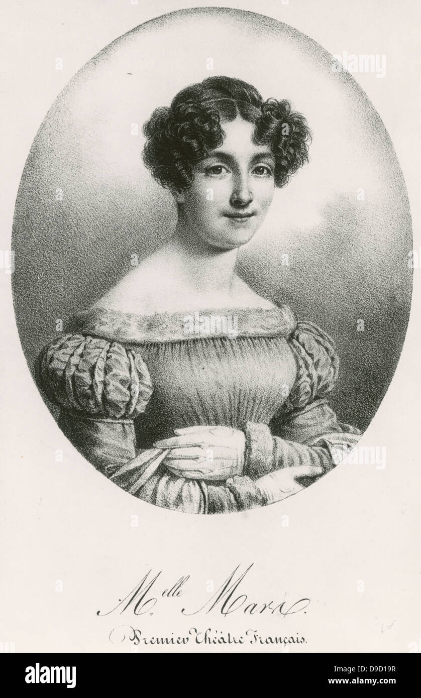 Mademoiselle Mars, née Anne Freancioise Hippolyte Boutet Salvetat (1779-1847) actrice française, membre de la Comédie Française pendant 33 ans. Banque D'Images