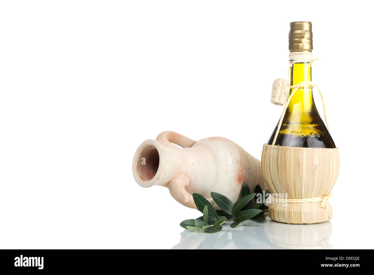 Bouteille d'huile d'olive Banque D'Images