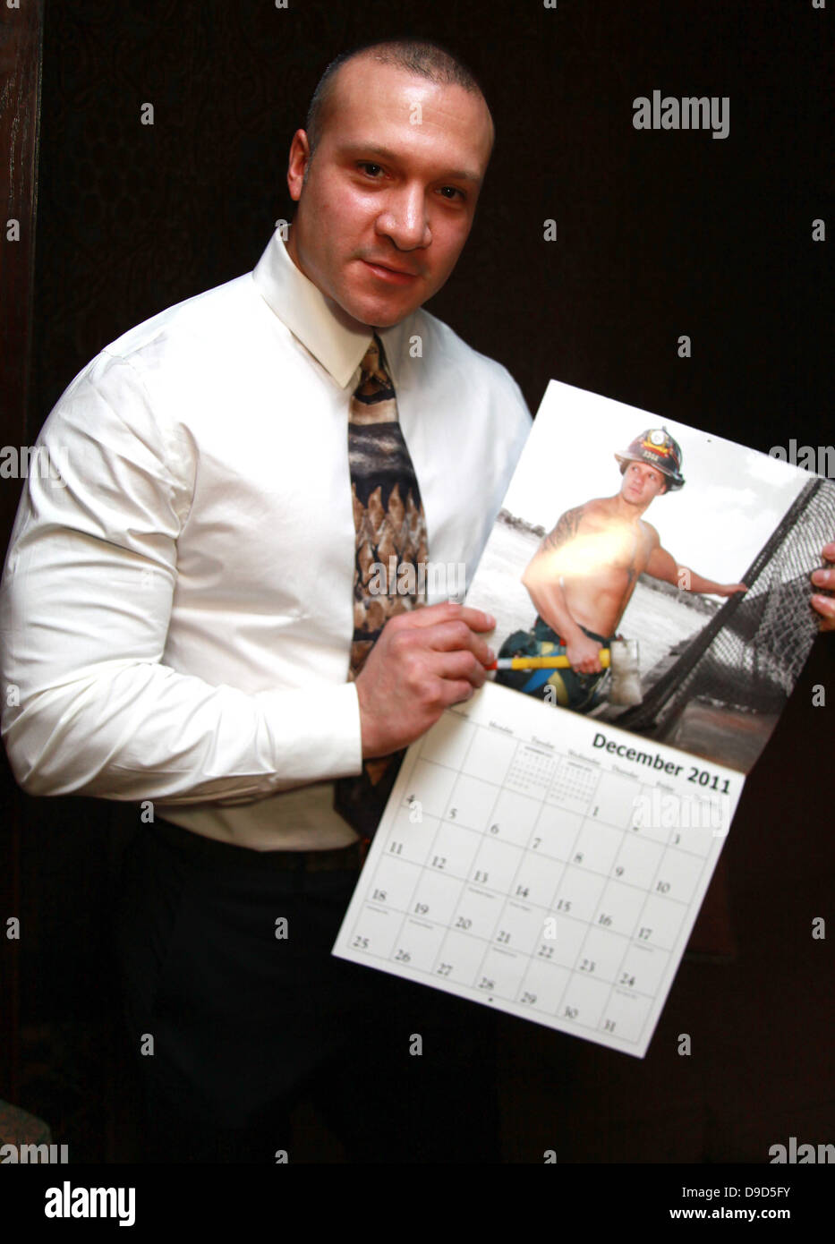 Chris Gonzalez de l'échelle 21 NYC's bravest chez les marchands Cigar Lounge Gala FDNY chez les marchands Cigar Lounge New York City, USA - 24.03.11 Banque D'Images