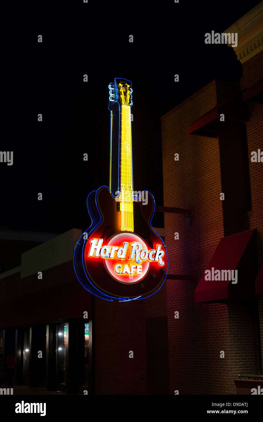 Le Hard Rock Cafe, Beale Street, Memphis, Tennessee. Banque D'Images