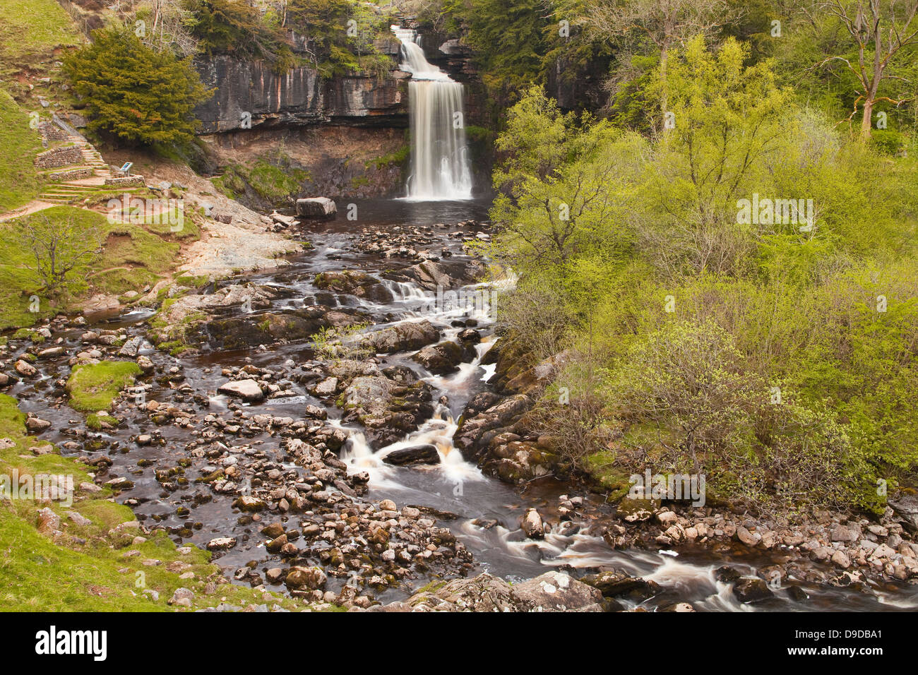 Thornton vigueur cascade dans les Yorkshire Dales. Banque D'Images